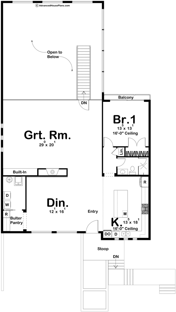 House Plan Design - Modern Floor Plan - Main Floor Plan #455-661