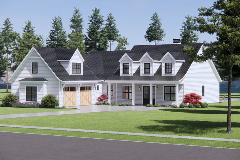 Architectural House Design - Farmhouse Exterior - Front Elevation Plan #1096-77