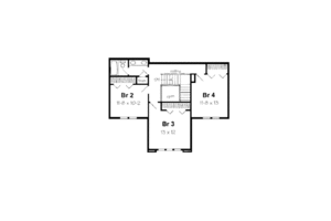 Floor Plan - Upper Floor for Traditional House Plan #312-821 - 4 bed, 2.5 bath