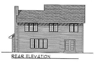 Exterior - Rear Elevation for Traditional House Plan #70-295 - 4 bed, 2.5 bath