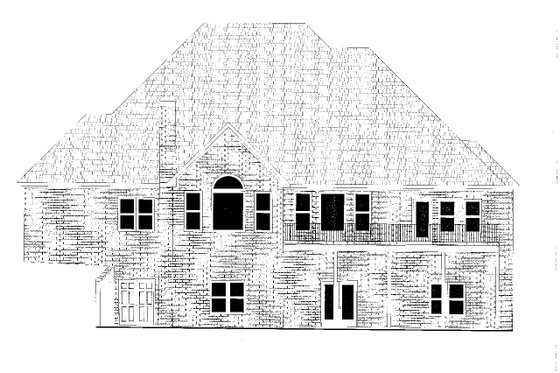 Exterior - Rear Elevation 2 for Traditional House Plan #437-118 - 4 bed, 3.5 bath
