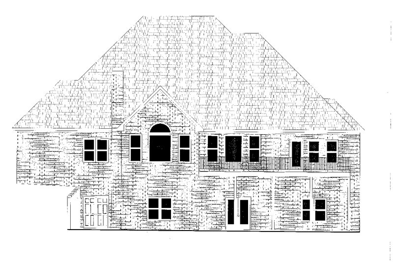 Home Plan - Exterior - Rear Elevation 2 for Traditional House Plan #437-118 - 4 bed, 3.5 bath