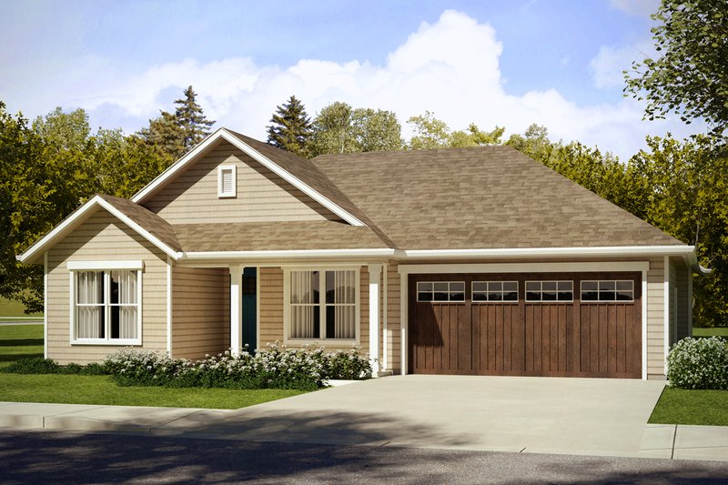 Architectural House Design - Ranch Exterior - Front Elevation Plan #124-1026