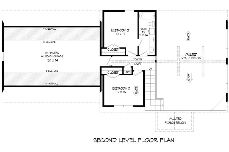 House Design - Floor Plan - Upper Floor for Country House Plan #932-1061 - 3 bed, 2.5 bath