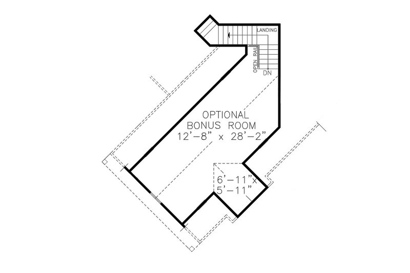 Architectural House Design - Floor Plan - Upper Floor for Ranch House Plan #54-475 - 3 bed, 2.5 bath