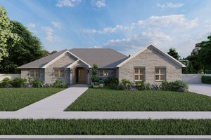 Ranch Exterior - Front Elevation Plan #1060-185