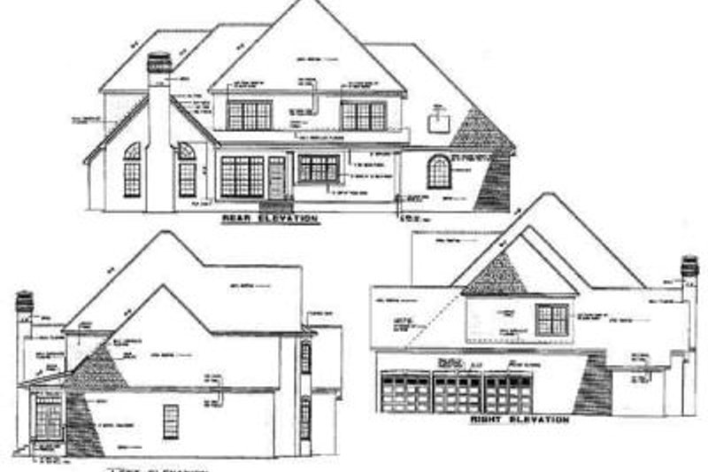 Dream House Plan - Exterior - Rear Elevation for European House Plan #17-2075 - 5 bed, 4.5 bath