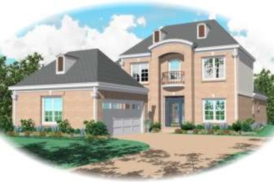 Exterior - Front Elevation for European House Plan #81-860 - 4 bed, 3 bath