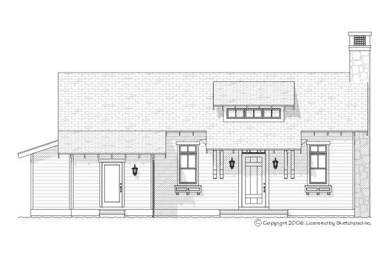 Exterior - Front Elevation 3 for Cottage House Plan #901-35 - 3 bed, 3.5 bath