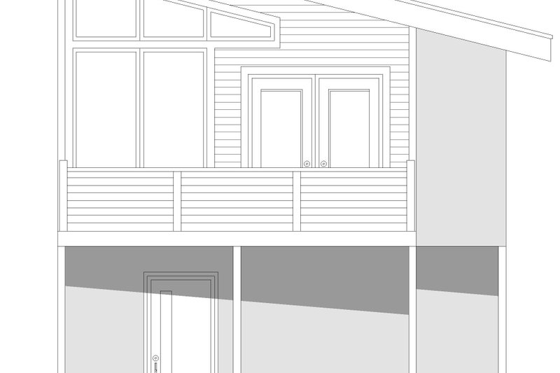 Dream House Plan - Exterior - Other Elevation 1 for Contemporary House Plan #932-647, 1 bath