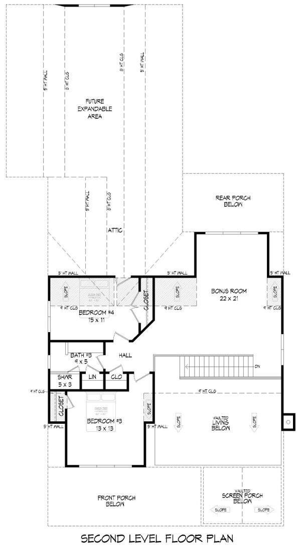 Home Plan - Farmhouse Floor Plan - Upper Floor Plan #932-710