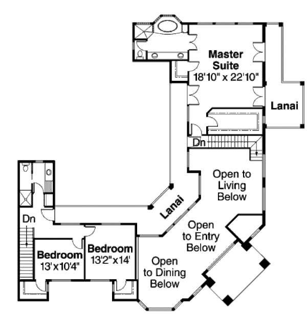 Architectural House Design - Floor Plan - Upper Floor Plan #124-646