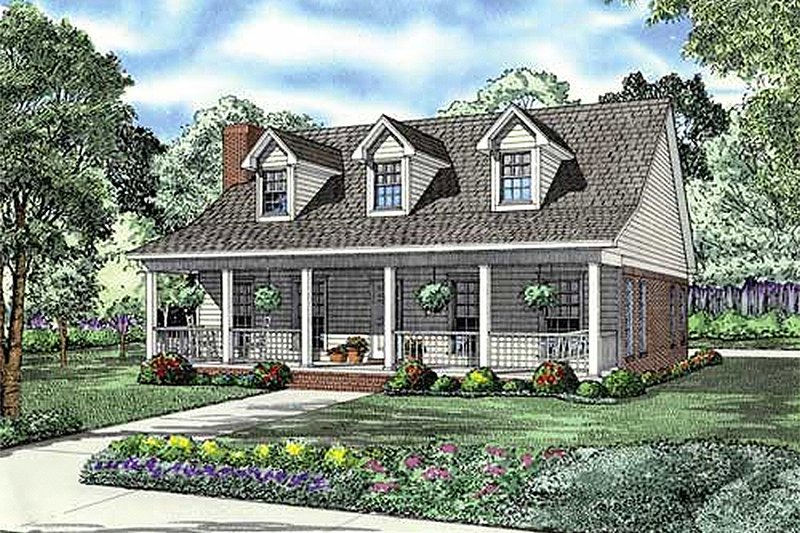 Architectural House Design - Country Exterior - Front Elevation Plan #17-2181