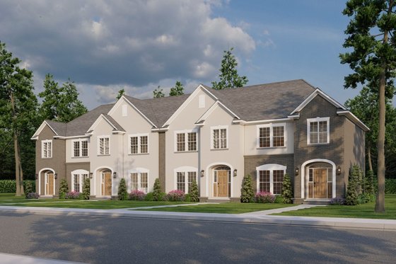 Exterior - Other Elevation for Traditional House Plan #17-623 - 2 bed, 2.5 bath