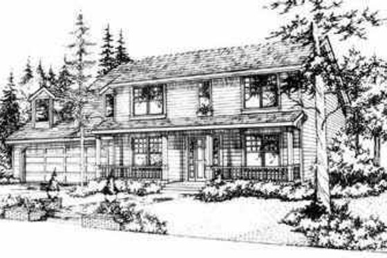 Exterior - Front Elevation for Traditional House Plan #78-152 - 3 bed, 2.5 bath