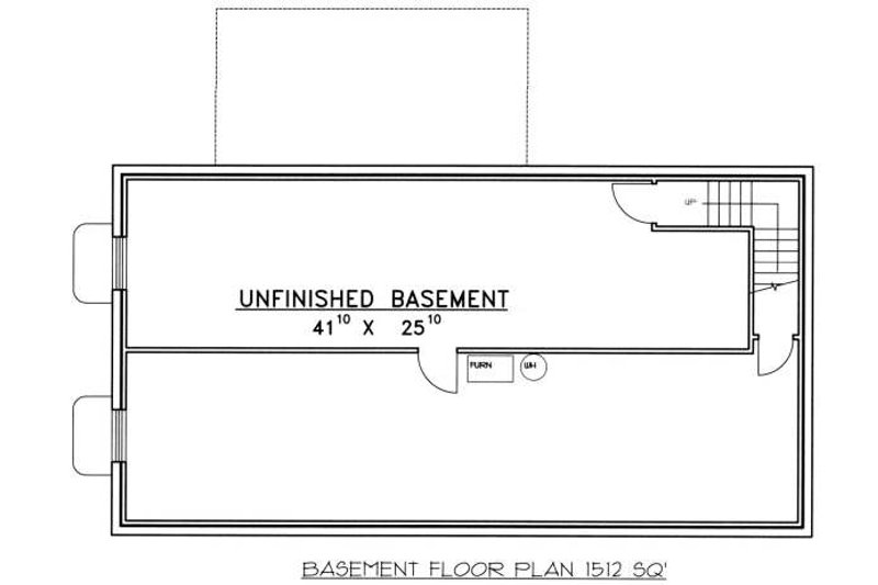 Dream House Plan - Floor Plan - Lower Floor for Ranch House Plan #117-576 - 3 bed, 2 bath
