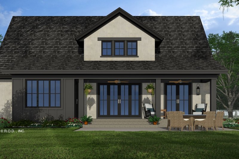Home Plan - Exterior - Rear Elevation 1 for Traditional House Plan #51-1298 - 4 bed, 3.5 bath
