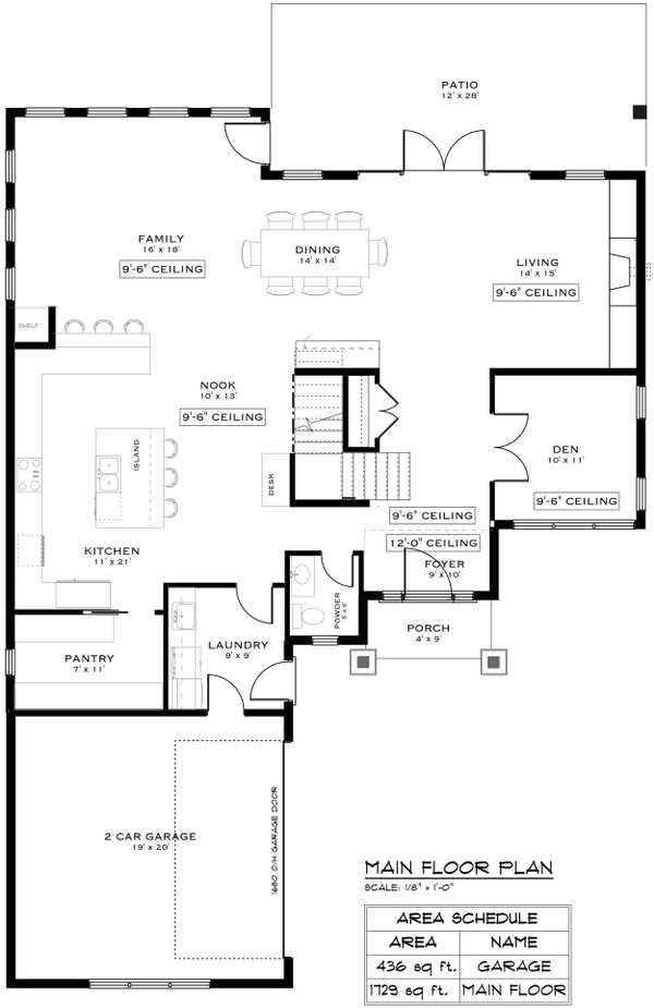 Modern Floor Plan - Main Floor Plan #1101-9