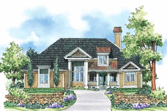Exterior - Front Elevation 4 for Country House Plan #930-184 - 3 bed, 2 bath
