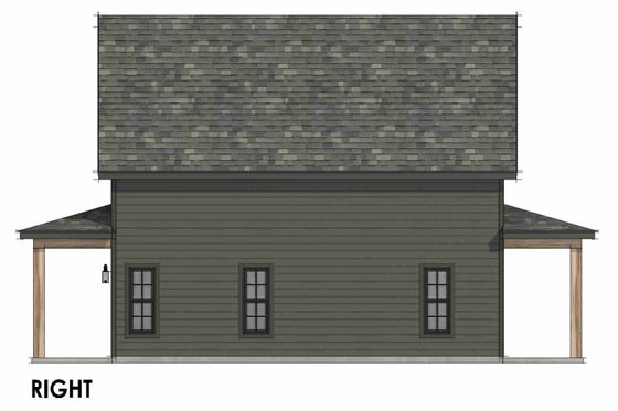 Exterior - Other Elevation 1 for Bungalow House Plan #1096-169 - 3 bed, 2 bath