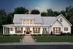 House Blueprint - Farmhouse Exterior - Front Elevation Plan #430-261