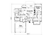 European Style House Plan - 1 Beds 2 Baths 1777 Sq/Ft Plan #20-2145 