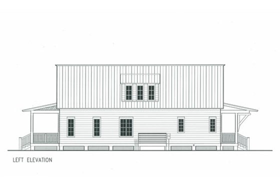 Exterior - Other Elevation for Beach House Plan #443-8 - 4 bed, 3.5 bath