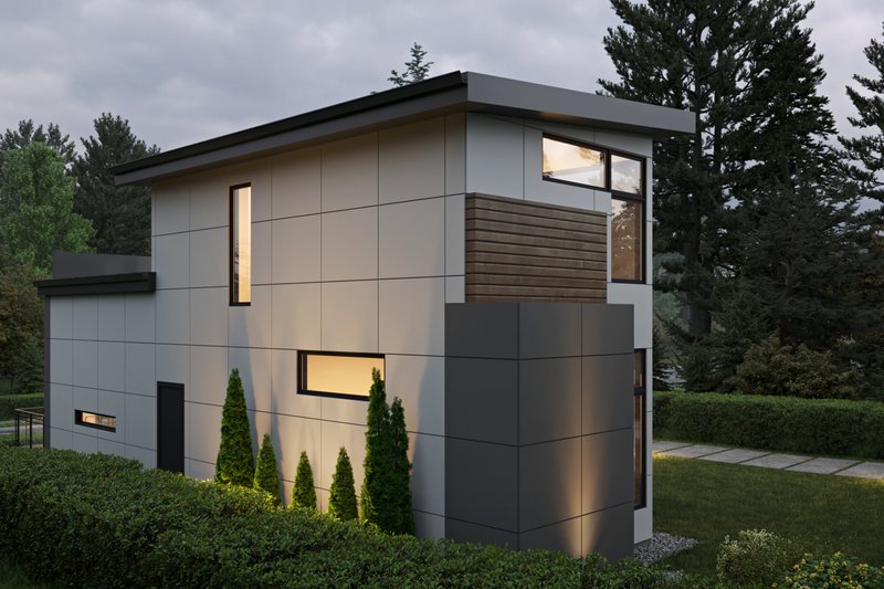 Dream House Plan - Exterior - Front Elevation 4 for Modern House Plan #1066-282 - 2 bed, 2 bath