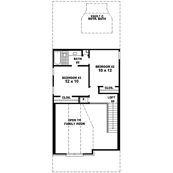 Farmhouse Floor Plan - Upper Floor Plan #81-449