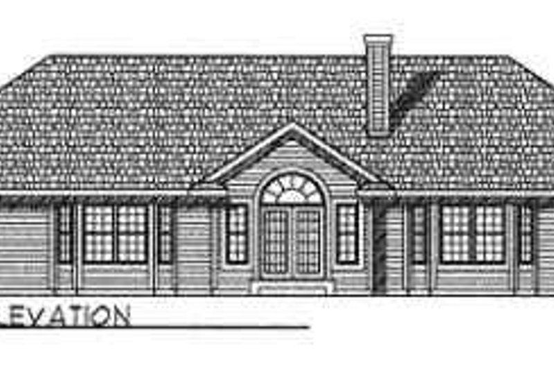 Home Plan - Exterior - Rear Elevation for Traditional House Plan #70-364 - 3 bed, 2.5 bath