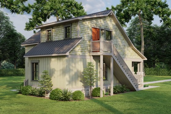 Exterior - Other Elevation 4 for Country House Plan #923-357 - 2 bed, 2 bath