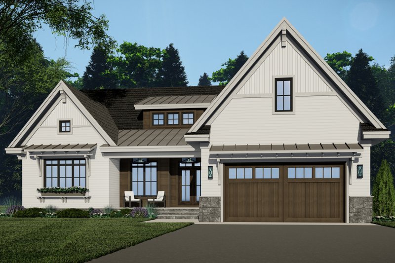 Dream House Plan - Exterior - Front Elevation 4 for Farmhouse House Plan #51-1237 - 3 bed, 2.5 bath
