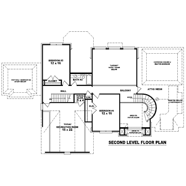 European Floor Plan - Upper Floor Plan #81-1603