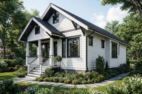 Exterior - Other Elevation for Bungalow House Plan #515-49 - 2 bed, 1 bath