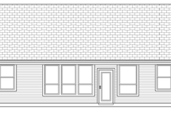 Exterior - Rear Elevation for Country House Plan #84-497 - 3 bed, 2 bath