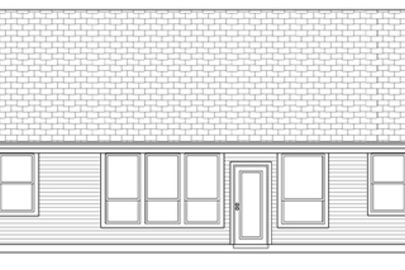 Home Plan - Exterior - Rear Elevation for Country House Plan #84-497 - 3 bed, 2 bath