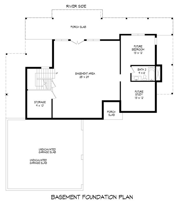Modern Floor Plan - Lower Floor Plan #932-719