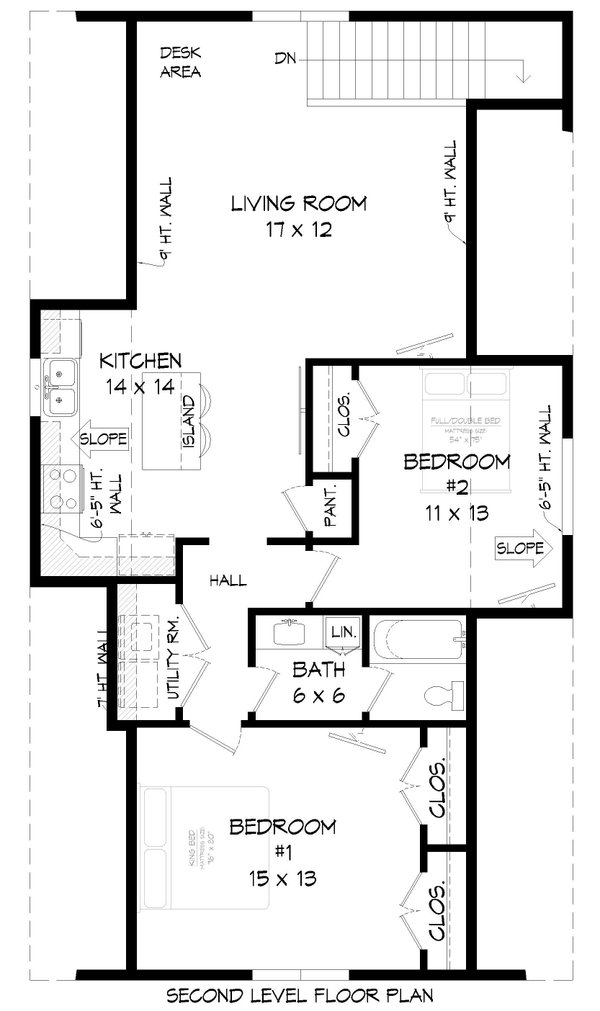 Farmhouse Floor Plan - Upper Floor Plan #932-922