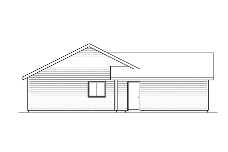 House Plan Design - Exterior - Other Elevation for Ranch House Plan #124-286 - 3 bed, 2 bath