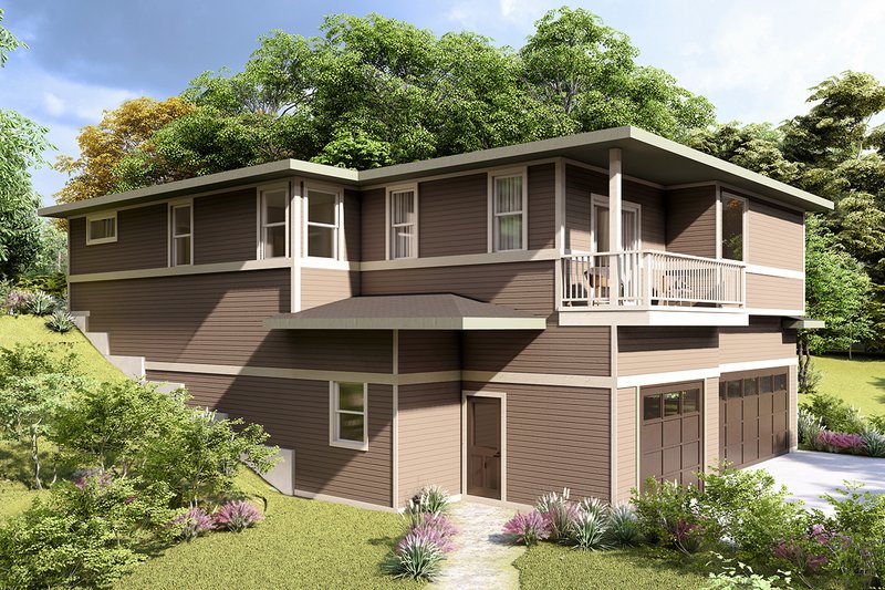 Architectural House Design - Exterior - Other Elevation for Contemporary House Plan #124-1393 - 3 bed, 2 bath