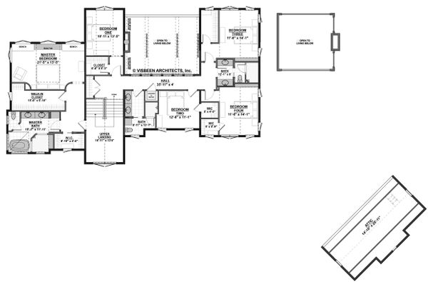 House Blueprint - Farmhouse Floor Plan - Upper Floor Plan #928-308