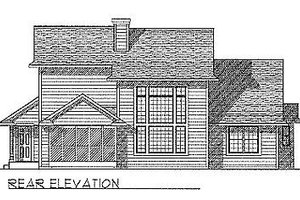 Exterior - Rear Elevation for Traditional House Plan #70-319 - 4 bed, 2.5 bath