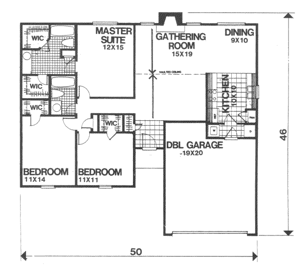 Traditional Floor Plan - Main Floor Plan #30-136