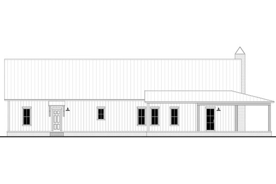 Exterior - Rear Elevation for Barndominium House Plan #430-434 - 4 bed, 2.5 bath