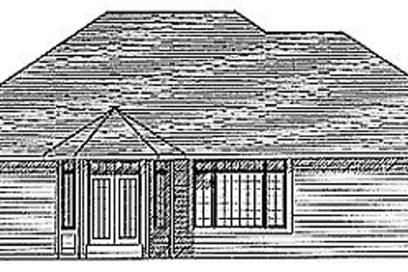 House Plan Design - Exterior - Rear Elevation House Plan #70-213 - 3 bed, 2 bath
