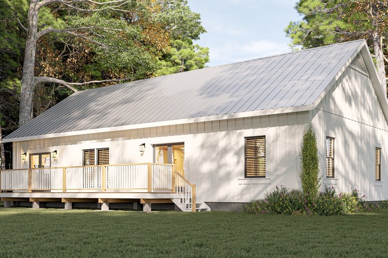 House Plan Design - Exterior - Rear Elevation for Farmhouse House Plan #44-289 - 3 bed, 2 bath