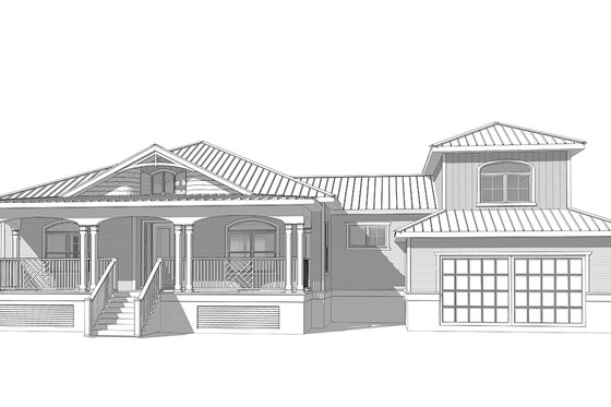 Exterior - Front Elevation 4 for Cottage House Plan #938-86 - 3 bed, 3 bath
