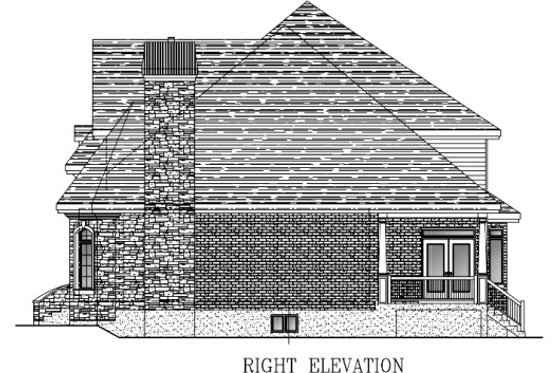 Exterior - Other Elevation for European House Plan #138-335 - 4 bed, 3.5 bath