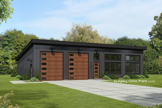 Exterior - Front Elevation for Modern House Plan #932-833 - 1 bed, 1 bath