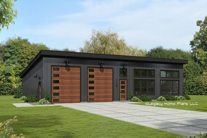 Exterior - Front Elevation 2 for Modern House Plan #932-833 - 1 bed, 1 bath